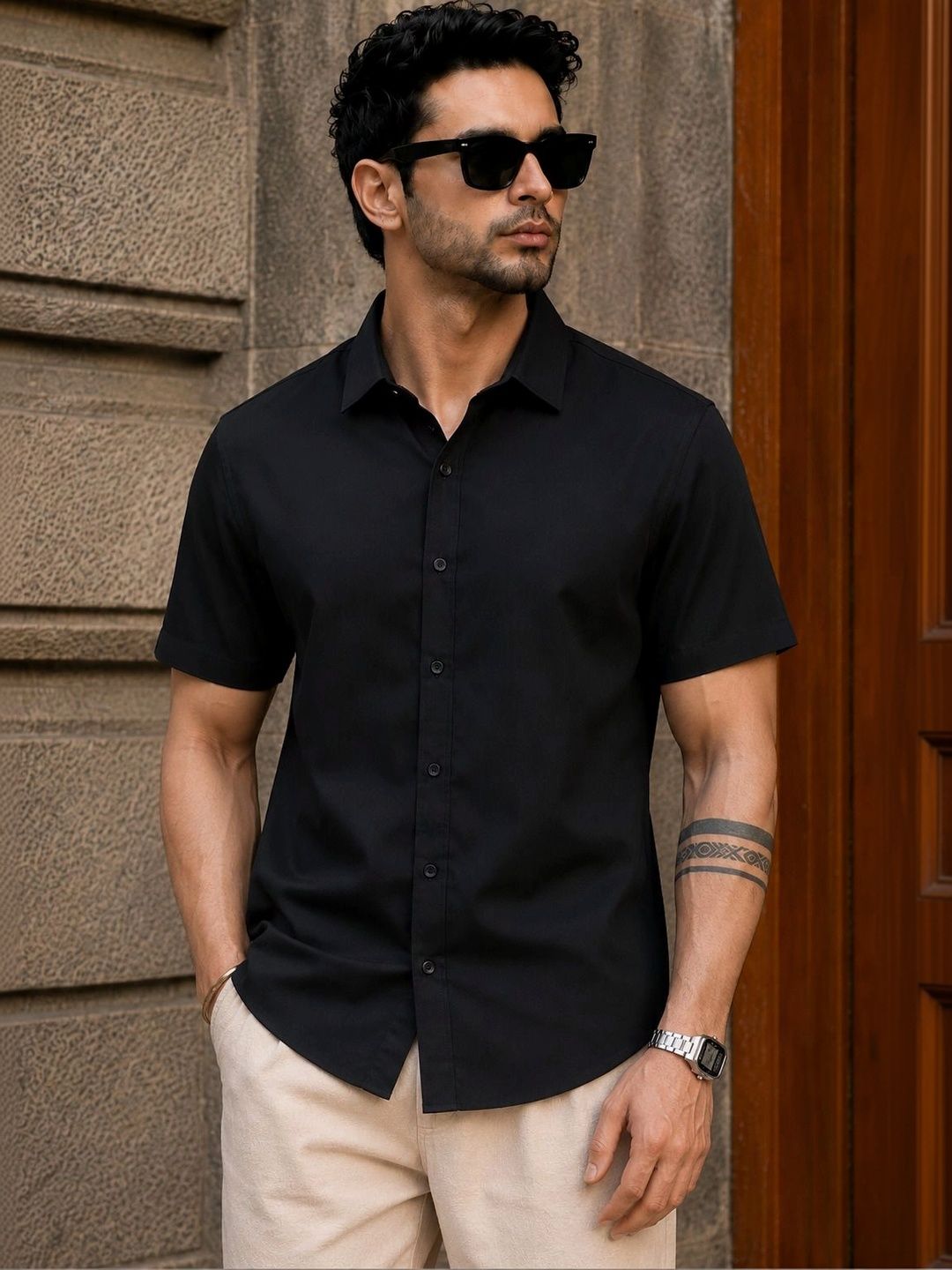 THE BIG ATTIRE Men Classic Casual Shirt-image-43