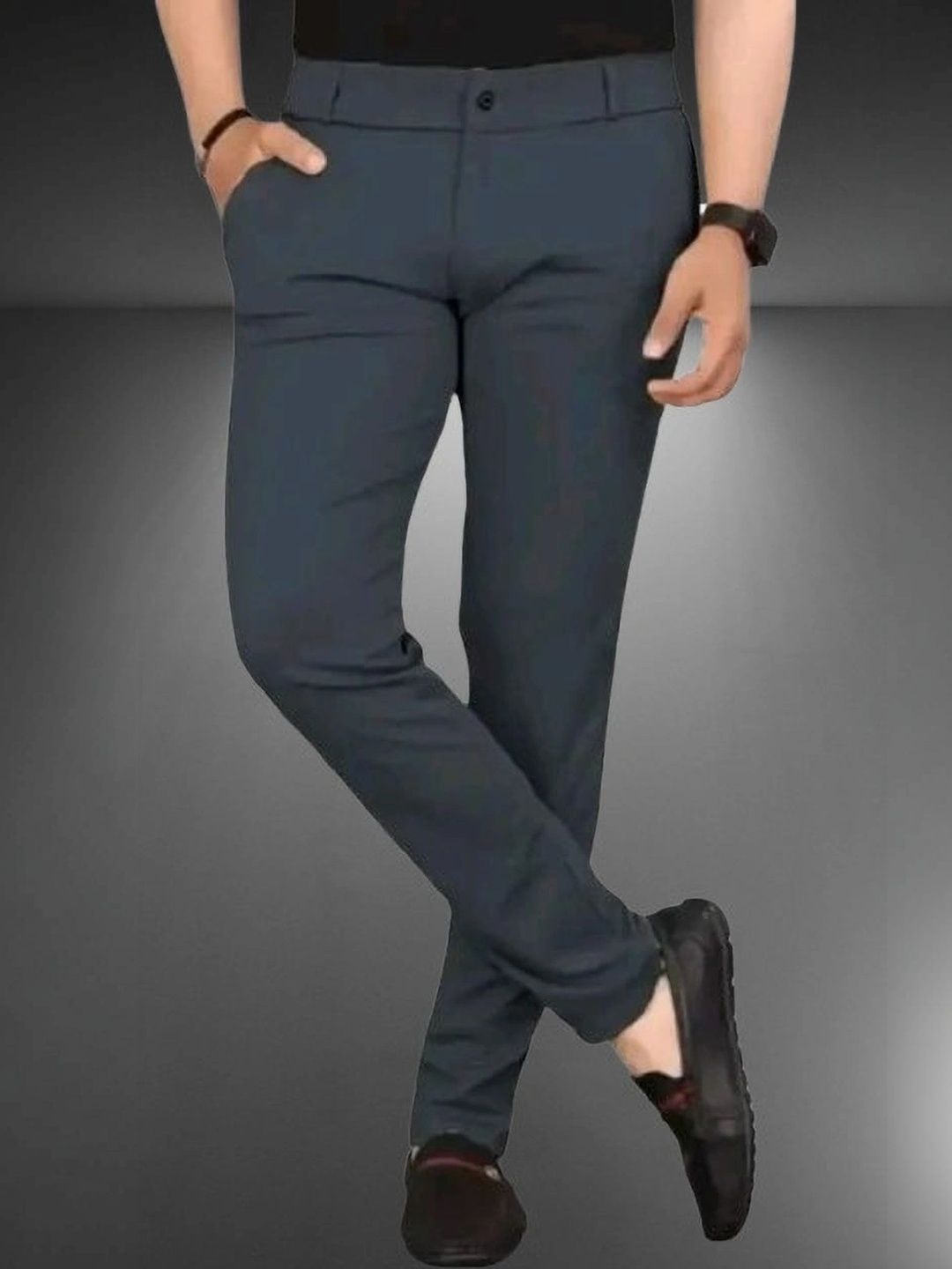 Nitya TrackP Men Smart Slim Fit Trousers-picture-54