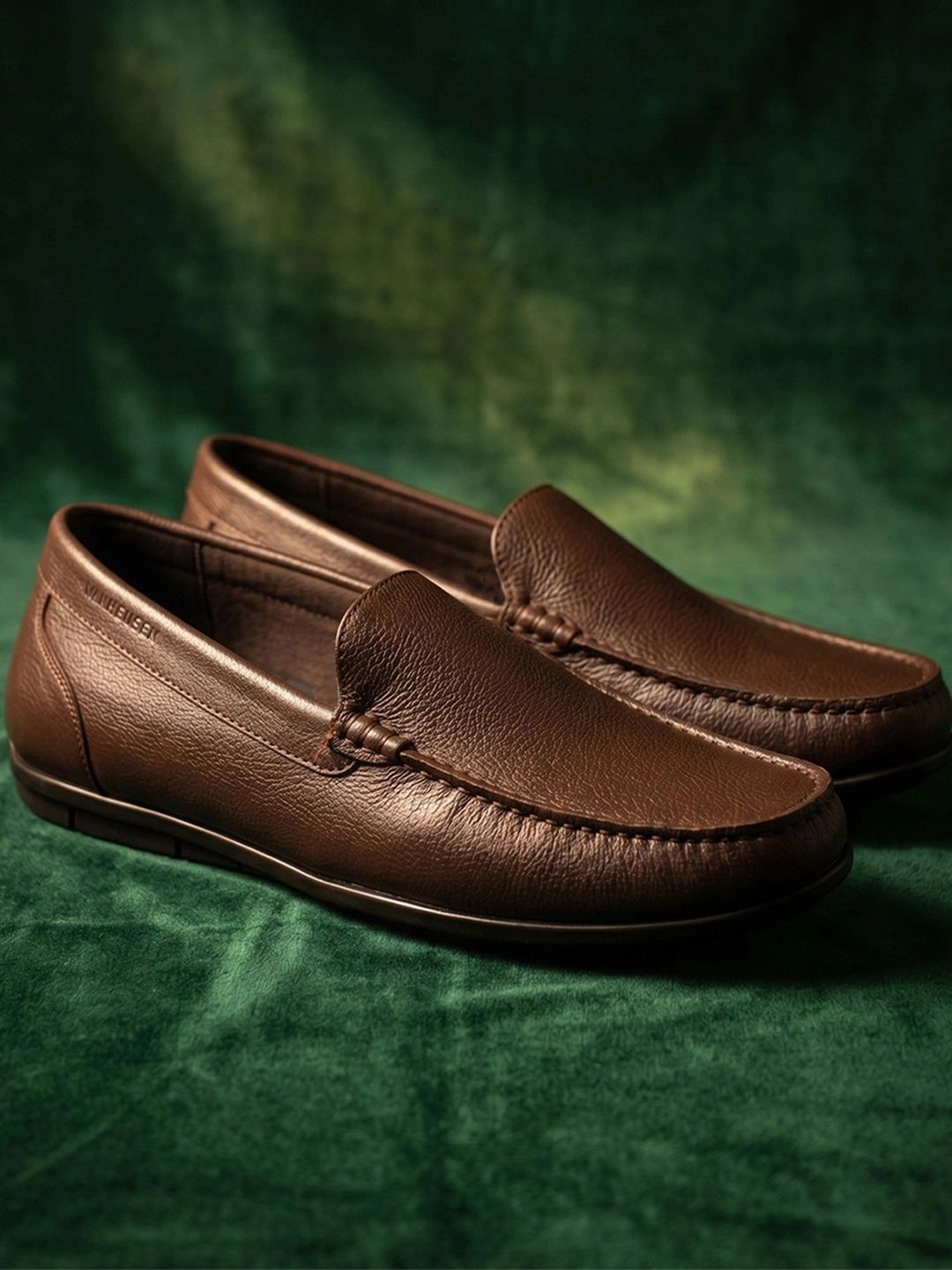 Van Heusen Men Textured Leather Loafers-picture-40