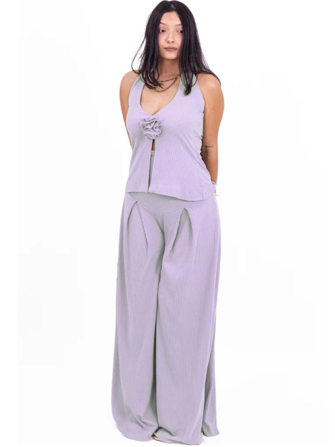 Elen Women Relaxed Straight Fit High-Rise Trousers-image-4