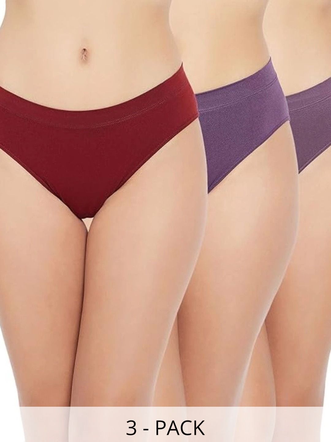 Bebron Women Pack of 3 Assorted Basic Briefs-picture-26