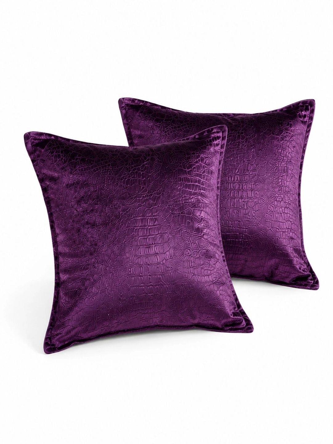 Myntra Elegant Homes Purple Set of 2 Fibre Filled Cotton Pillow-image-45