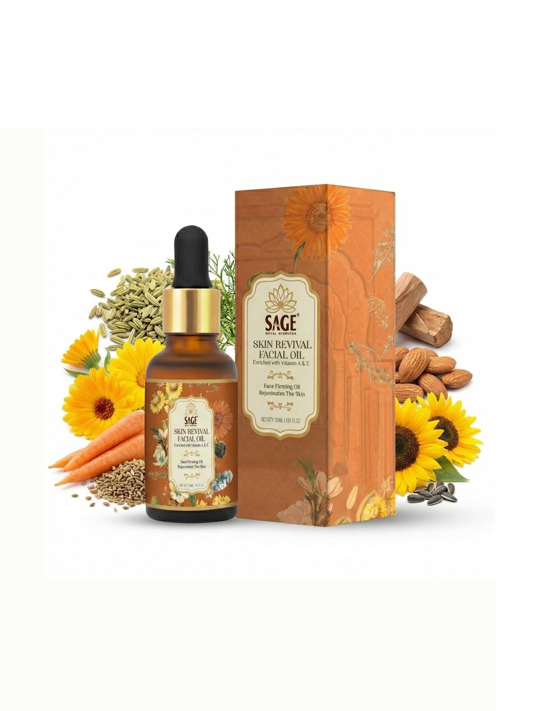 Sage Royal Ayurveda Vitamin A & E Face Firming Oil - 30 ml-image-9