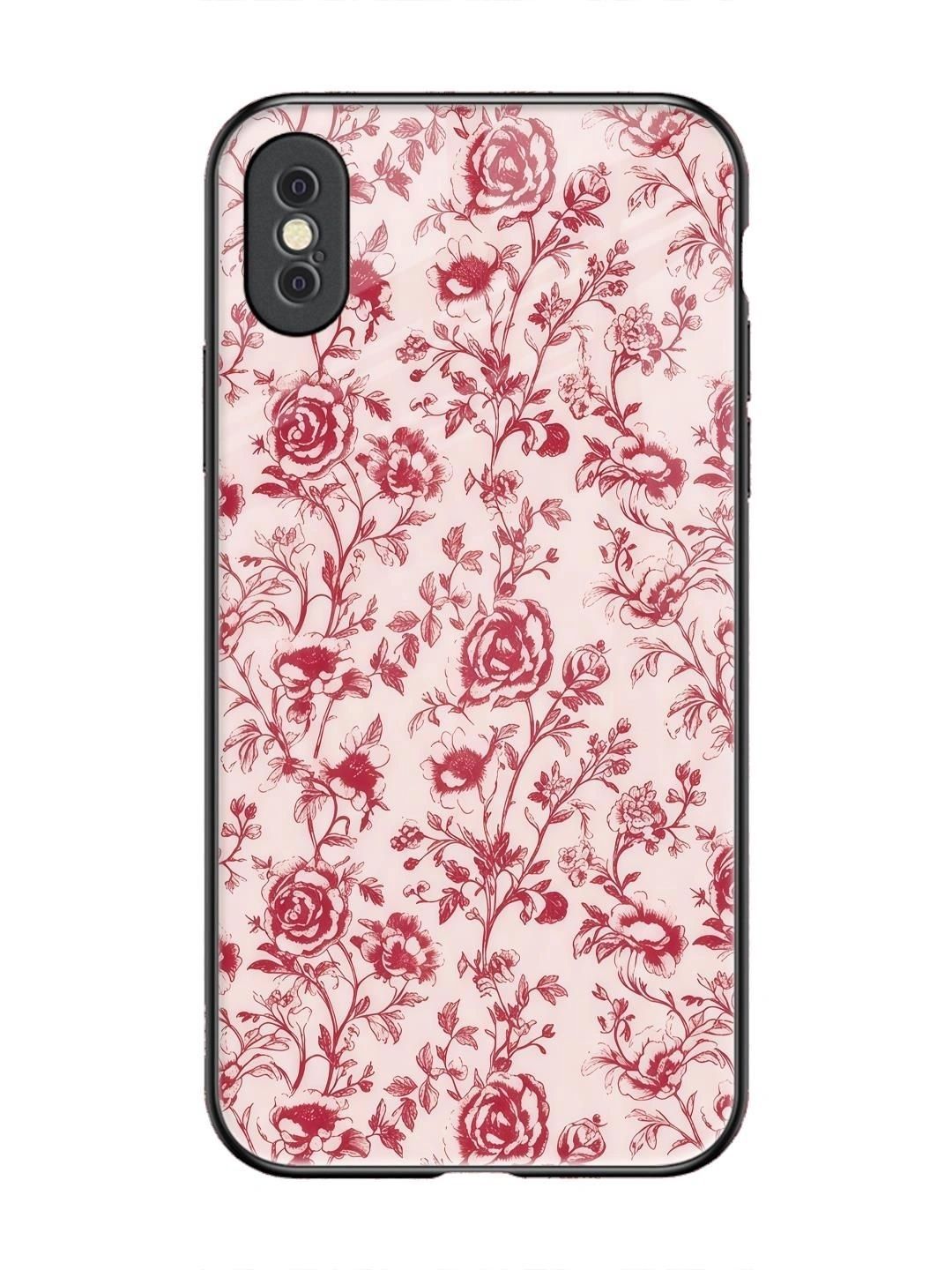 QRIOH Floral Printed iPhone Xs Max Back Case Mobile Accessories-picture-19