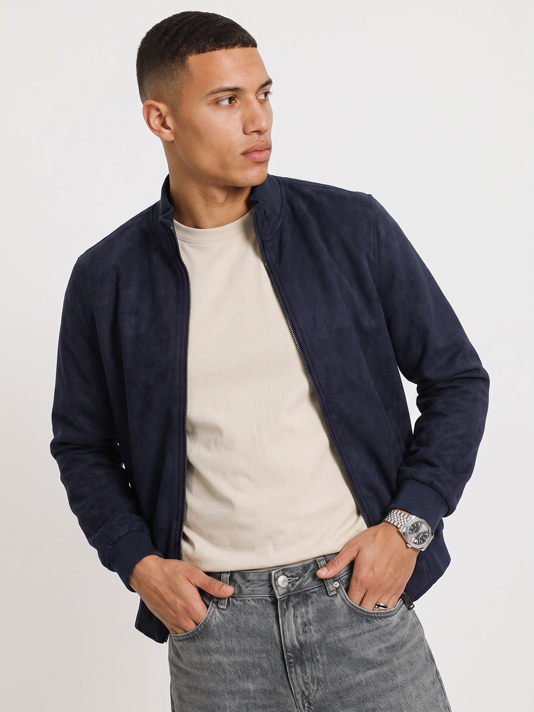 The Roadster Life Co. Stand Collar Bomber Jacket-picture-52