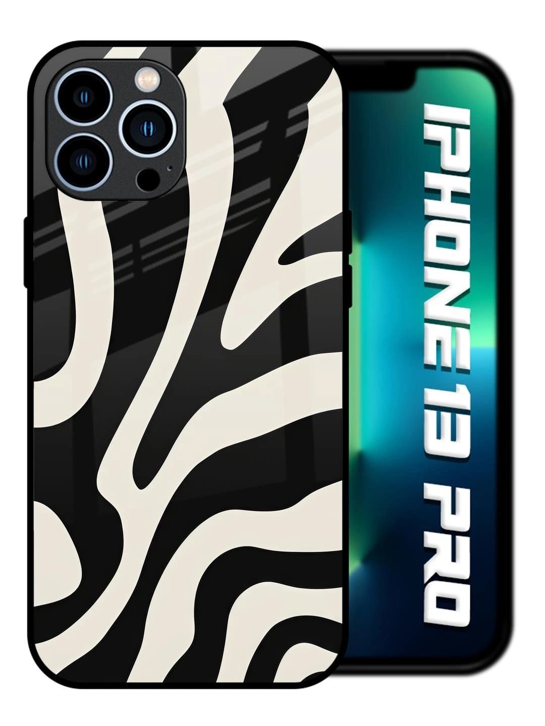 QRIOH Abstract Printed iPhone 13 Pro Back Case Mobile Accessories-image-40