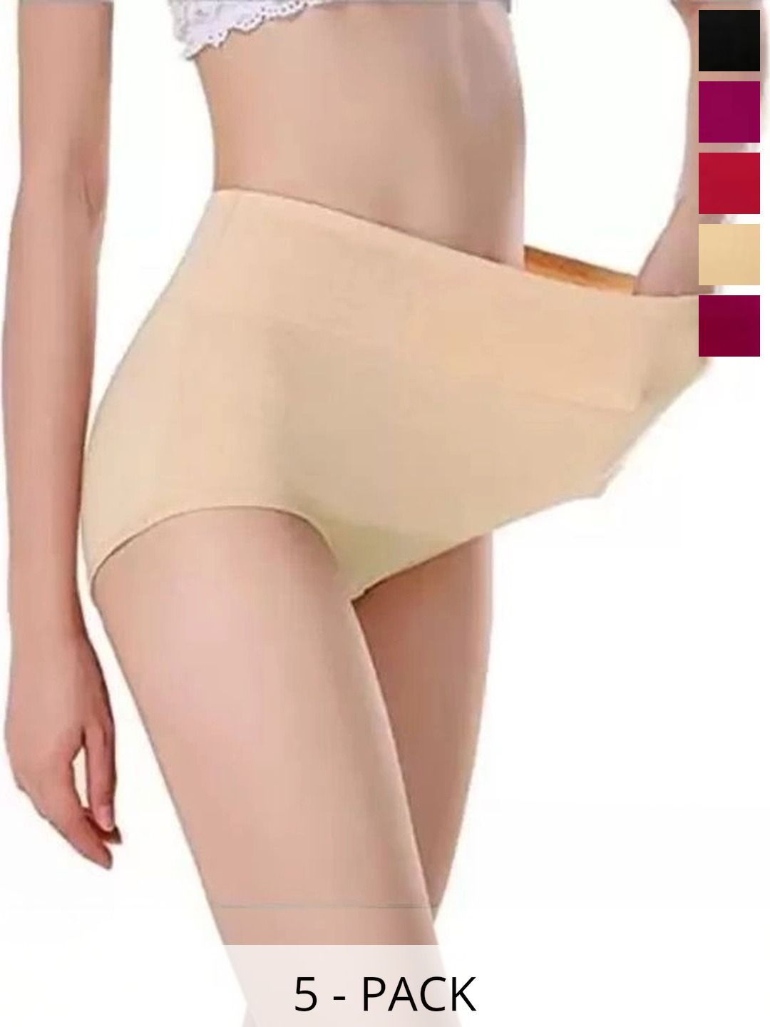Bebron Women Pack of 5 Assorted Basic Briefs-picture-24