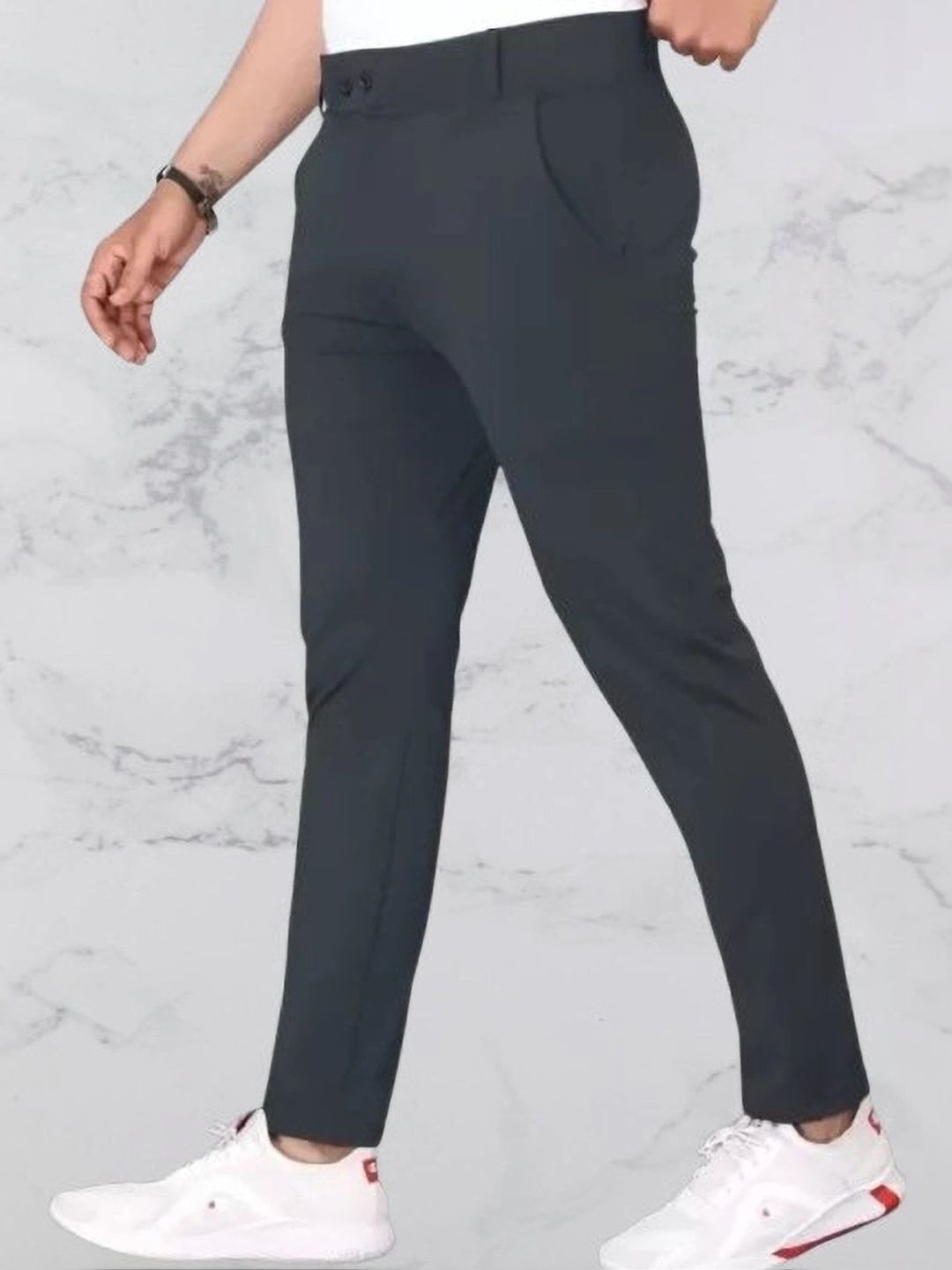 Nitya TrackP Men Smart Slim Fit Trousers-picture-53