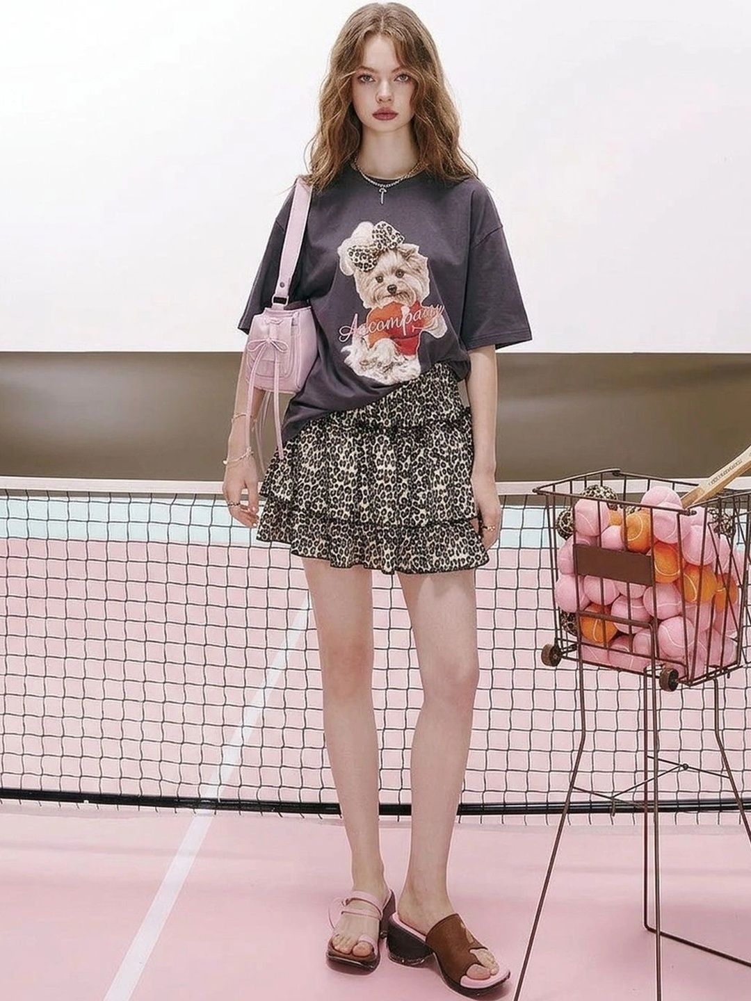 Suo Women Animal Animal or Skin Print Mini Tiered Skirt-picture-51