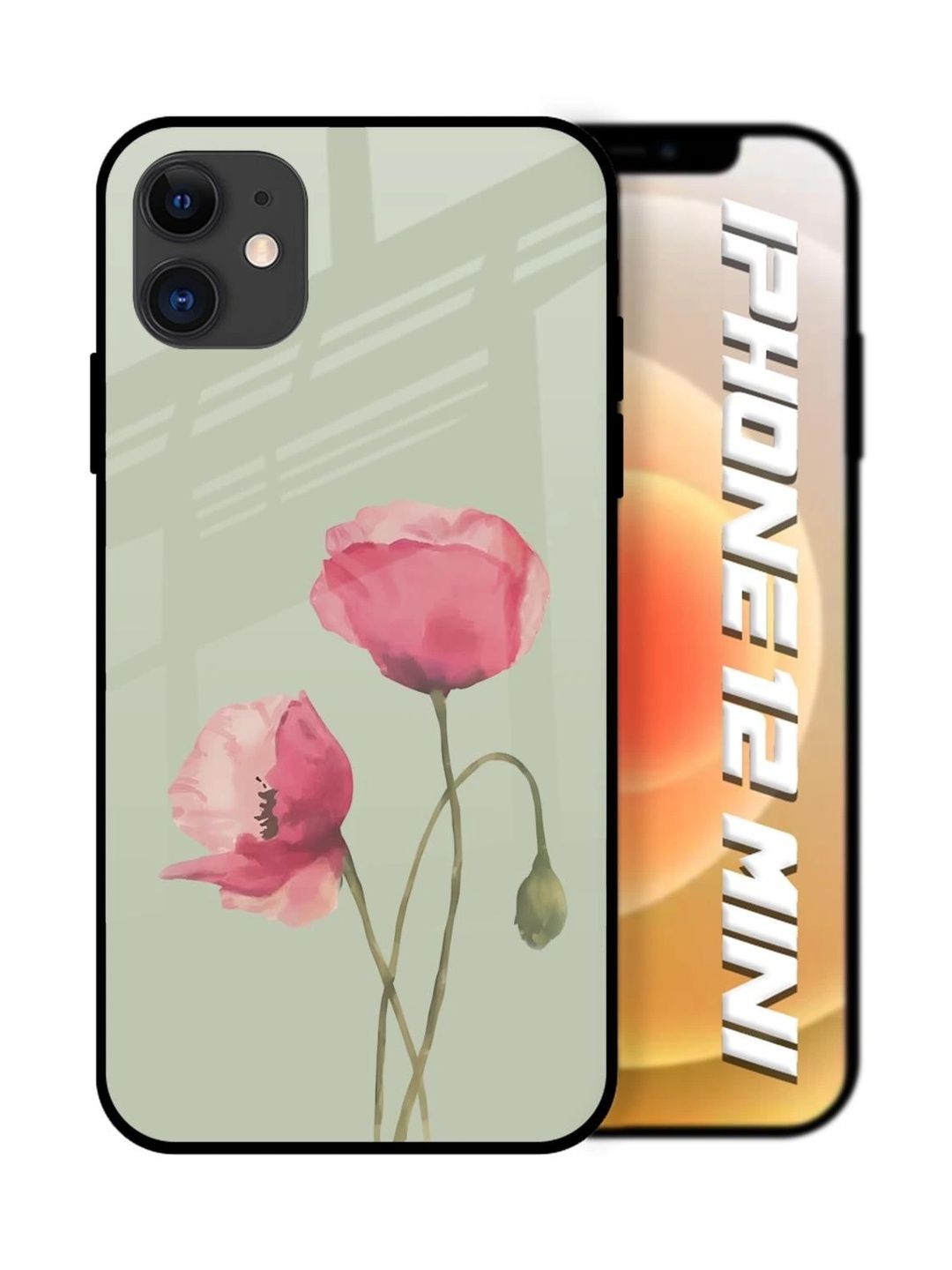 QRIOH Floral Printed iPhone 12 Mini Back Case Mobile Accessories-picture-57