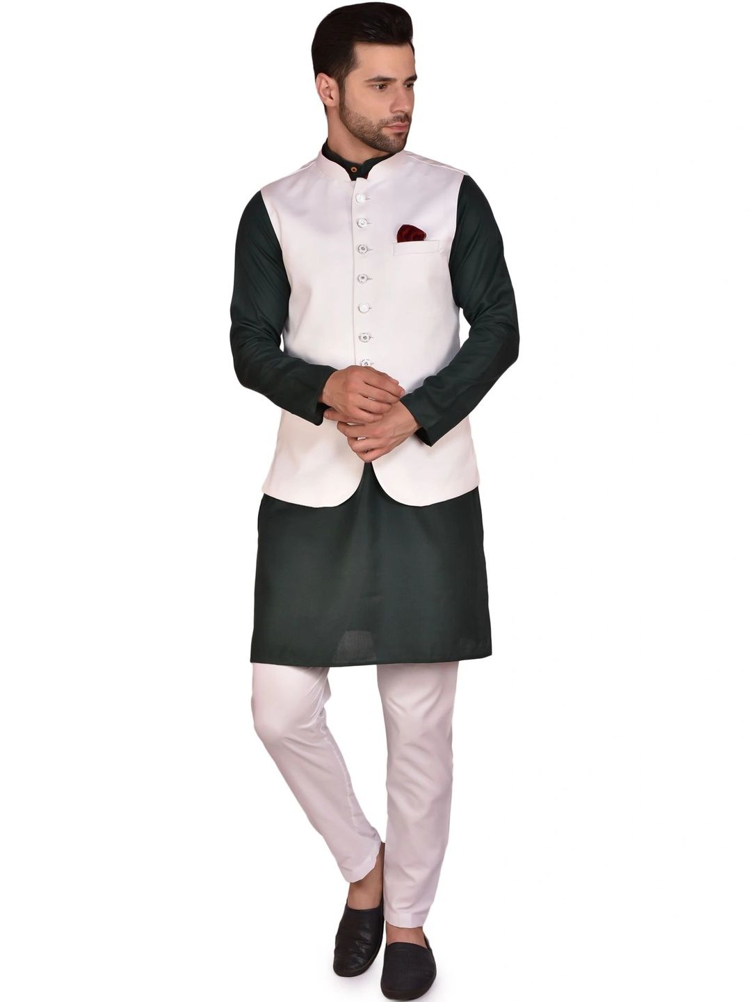 Moda Rapido Men Regular Pure Cotton Kurta with Trousers-picture-10