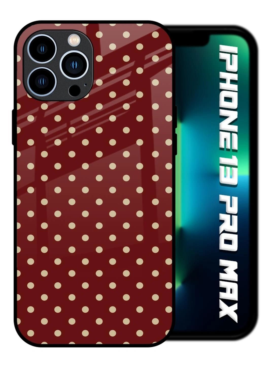 QRIOH Geometric Printed iPhone 13 Pro Max Back Case Mobile Accessories-picture-17