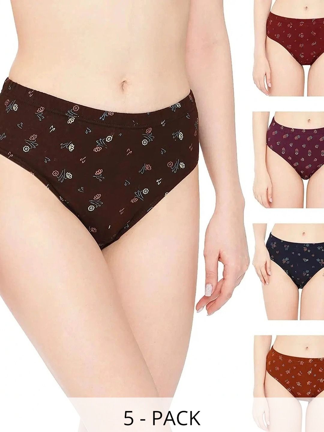 Bebron Women Pack of 5 Printed Assorted Bikini-picture-36