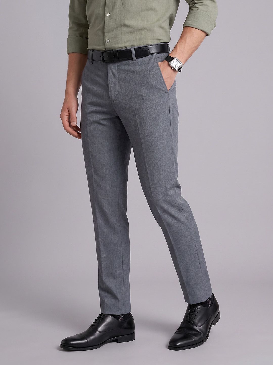 Arrow Men Tapered Fit Formal Trousers-picture-38