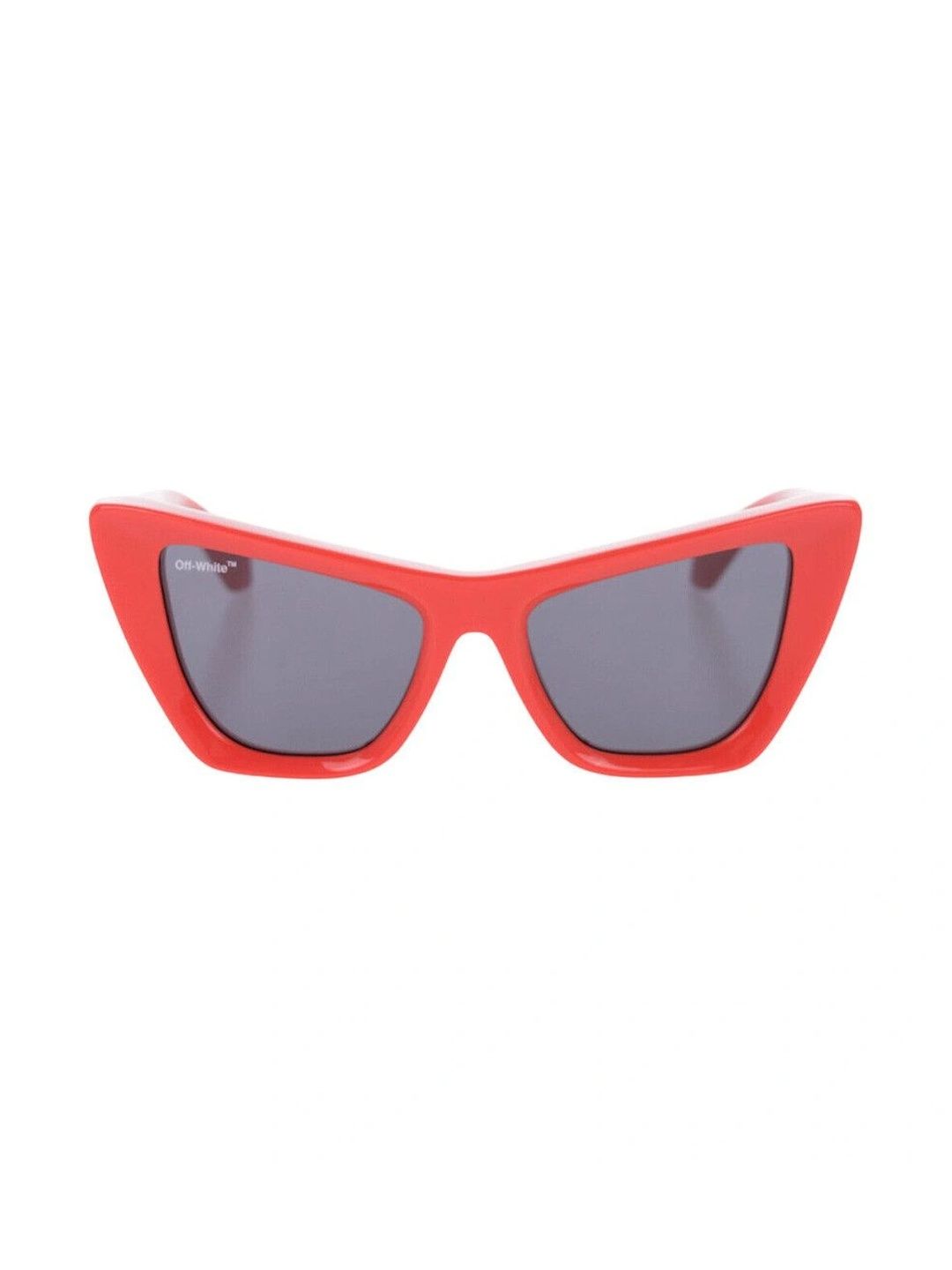 Off-White Unisex Grey Lens & Red Cateye Sunglasses with-image-44