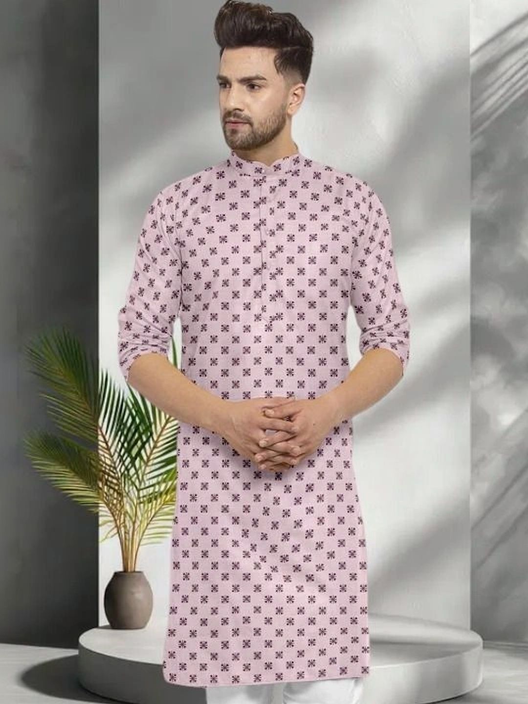 Shiv Leela Men Geometric Printed Kurta-picture-50