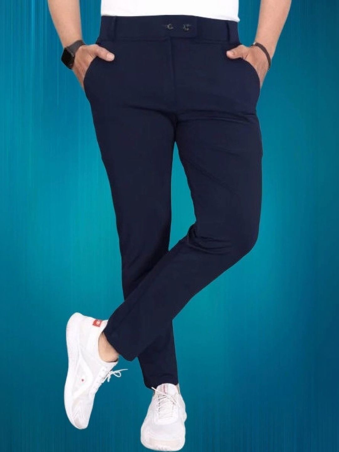 Nitya TrackP Men Smart Slim Fit Trousers-picture-20