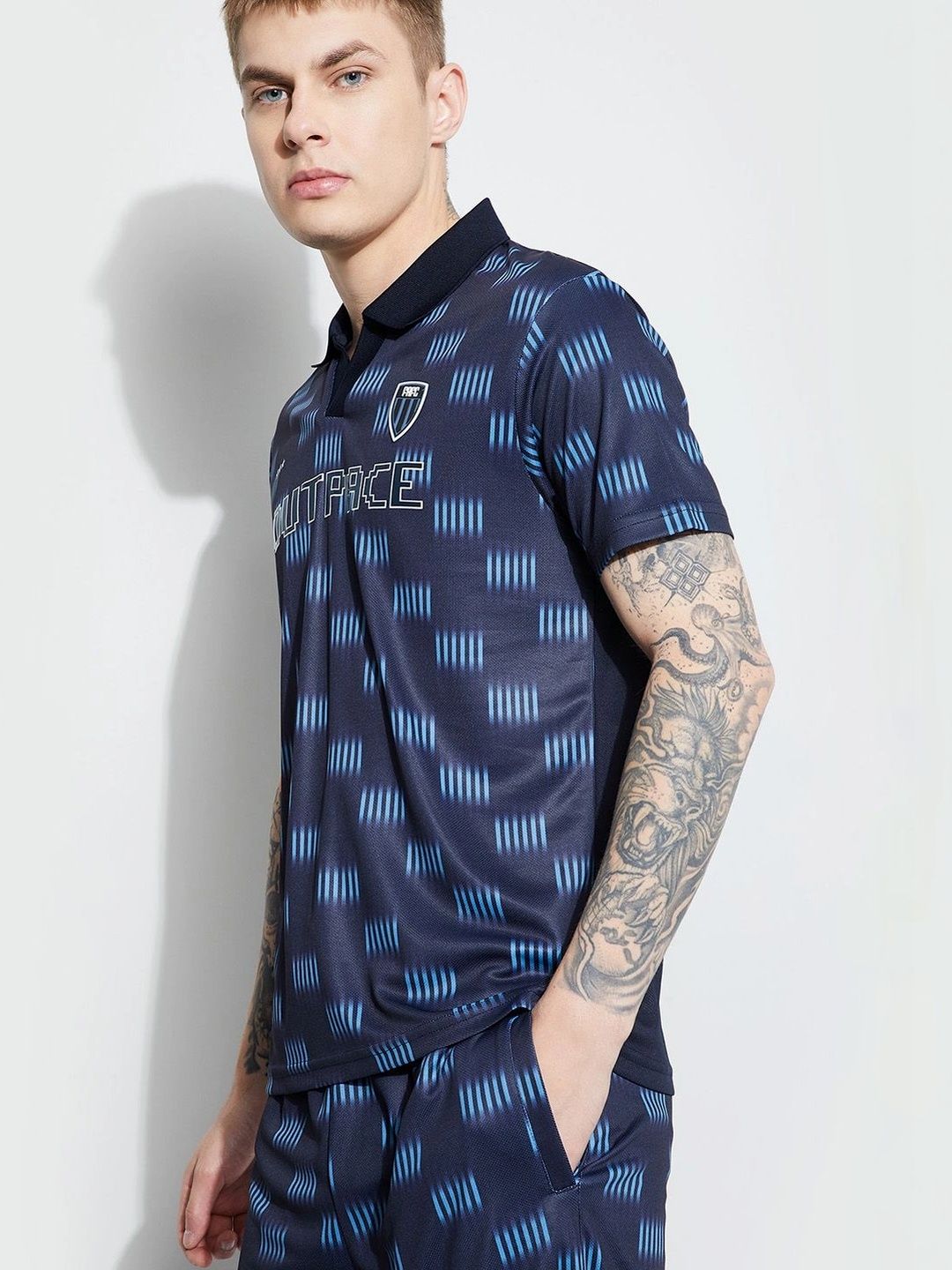 Fame Forever by Lifestyle Men Printed Polo Collar T-shirt-image-5