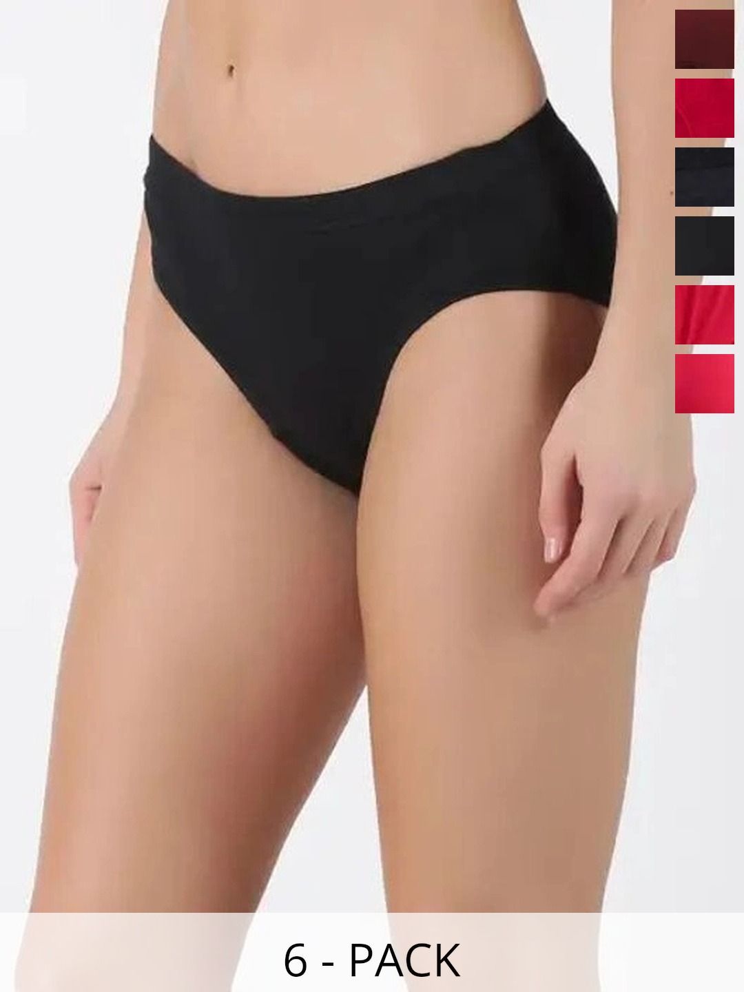 Bebron Women Pack of 6 Assorted Cotton Basic Briefs-picture-24