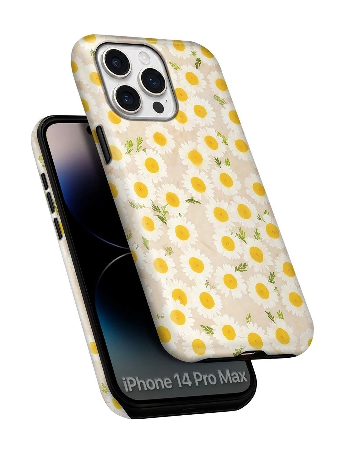 QRIOH Floral Printed iPhone 14 Pro Max Back Case Mobile Accessories-image-29