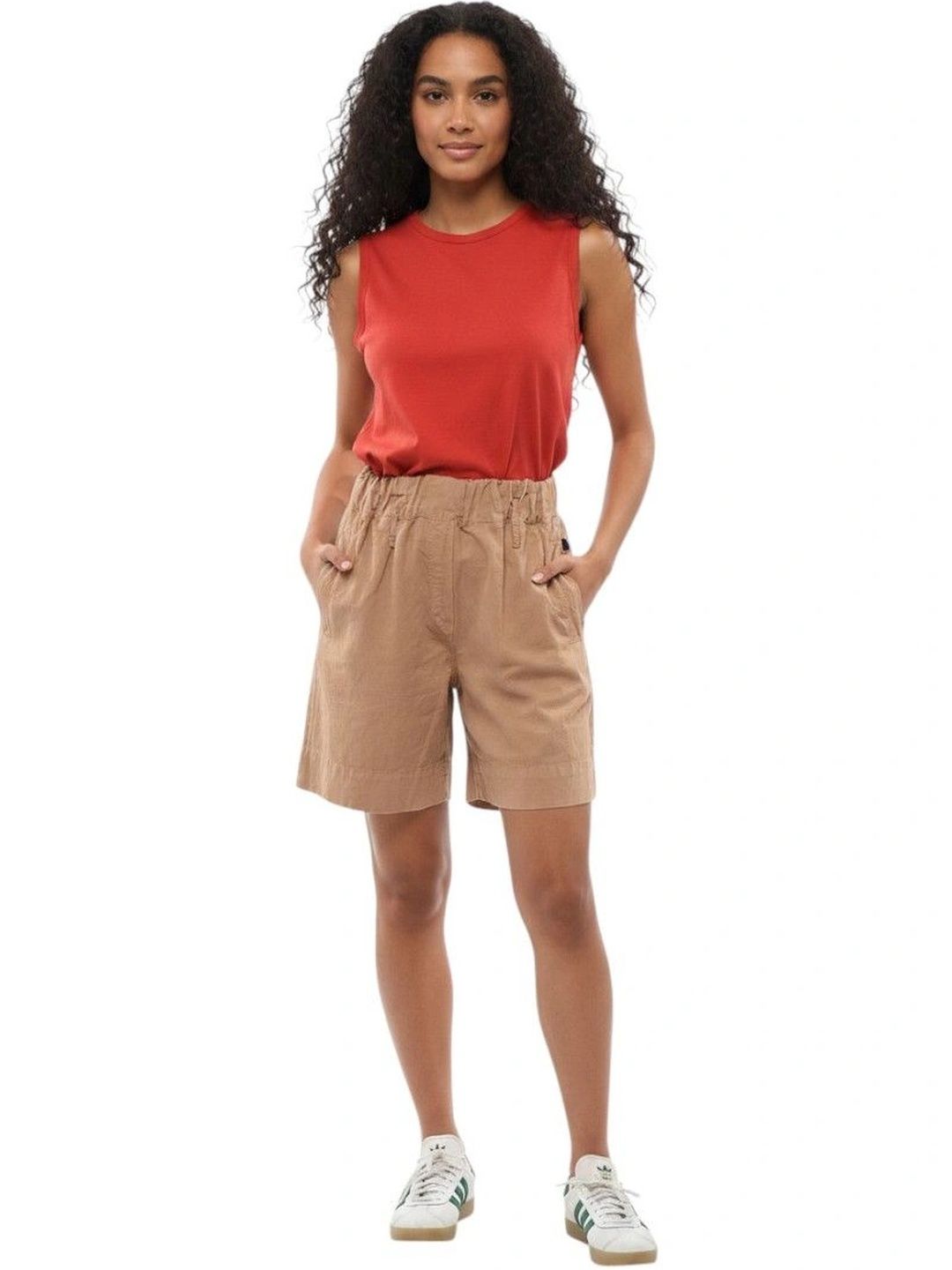 Woolrich Women High-Rise Linen Shorts-picture-15