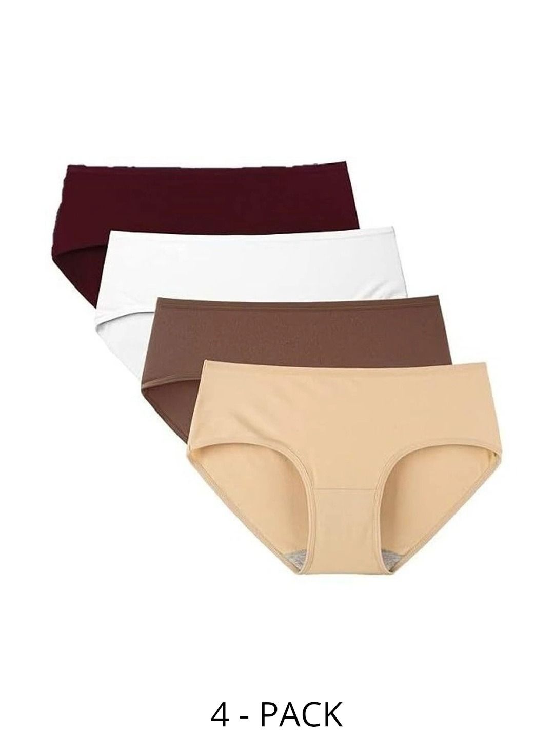 Bebron Women Pack of 4 Assorted Cotton Hipster Briefs-picture-19