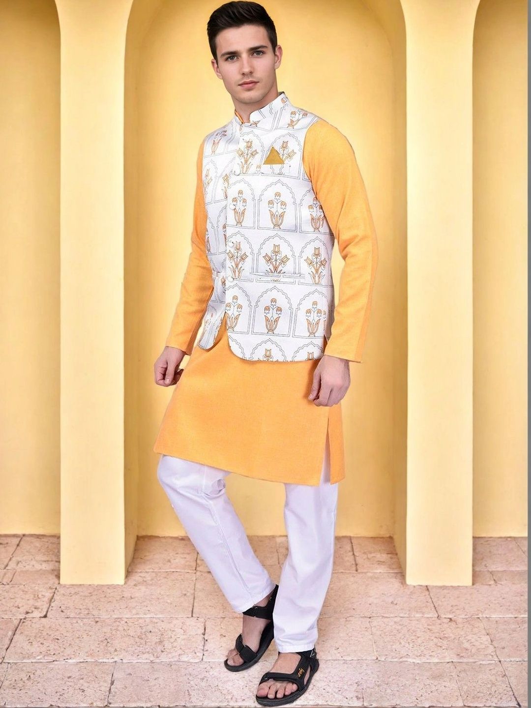 Moda Rapido Men Regular Pure Cotton Kurta with Pyjamas-picture-17