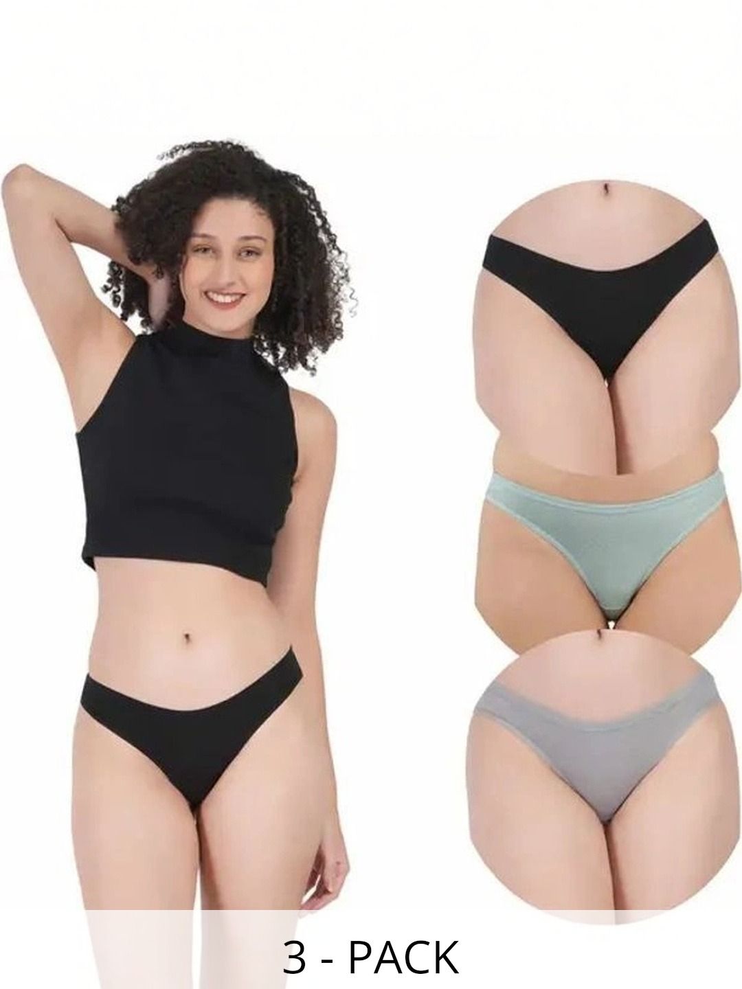 Bebron Women Pack of 3 Assorted Thongs-picture-27