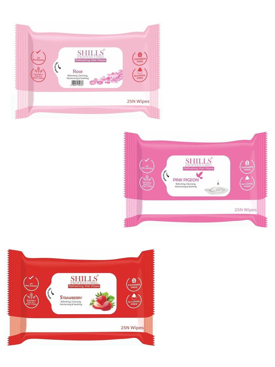shills professional Set Of 3 Facial Wipes For Deep Nourishment- 25 Pcs Each-picture-37