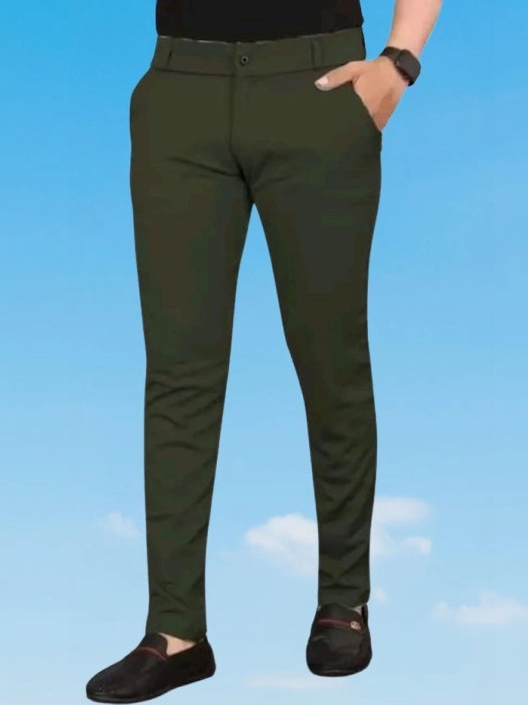 Nitya TrackP Men Smart Slim Fit Chinos Trousers-picture-32
