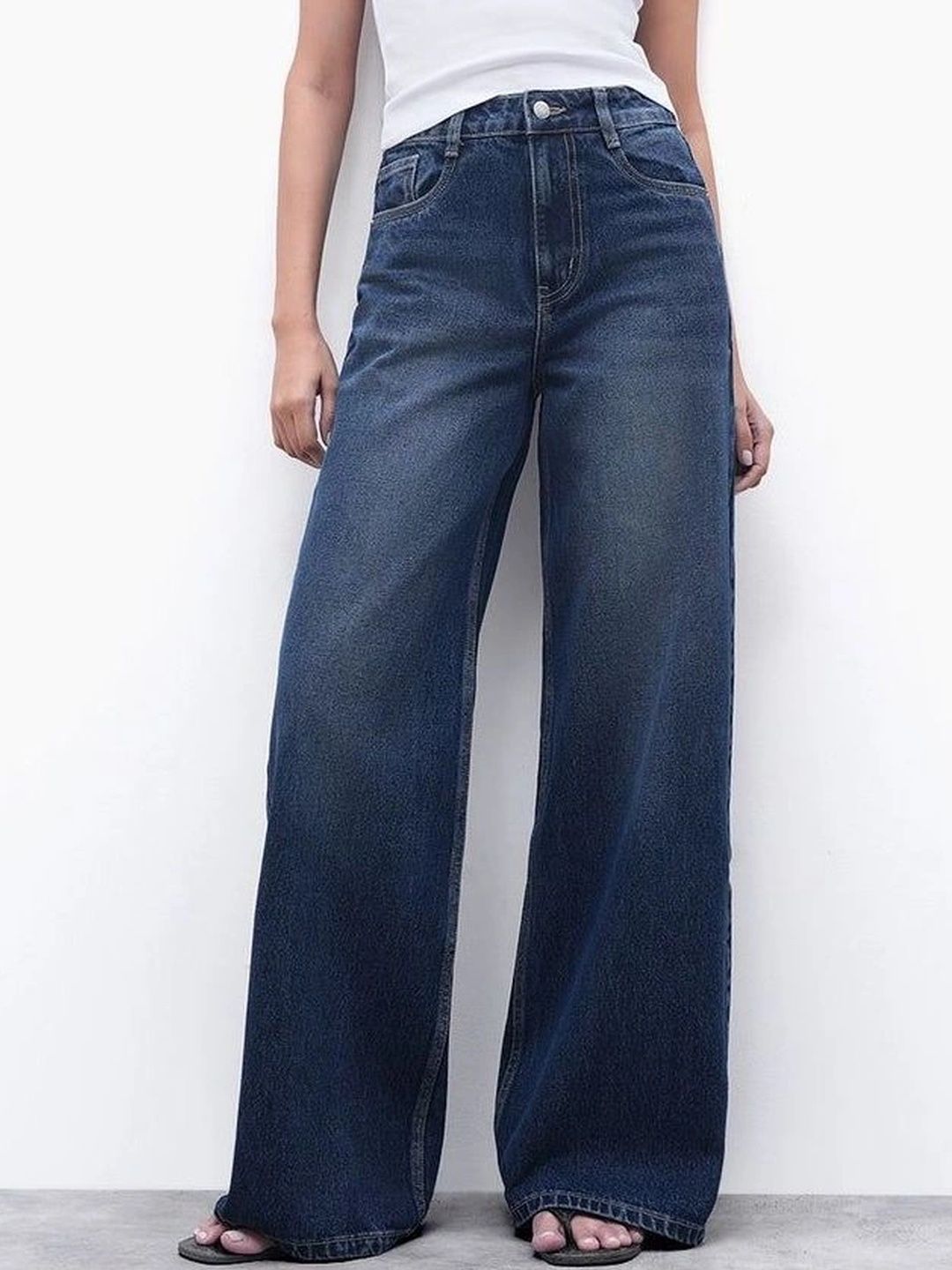 H&H Women Wide Leg High-Rise Stretchable Jeans-picture-56
