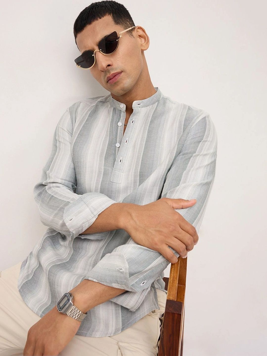VASTRADO Men Striped Kurta-picture-17