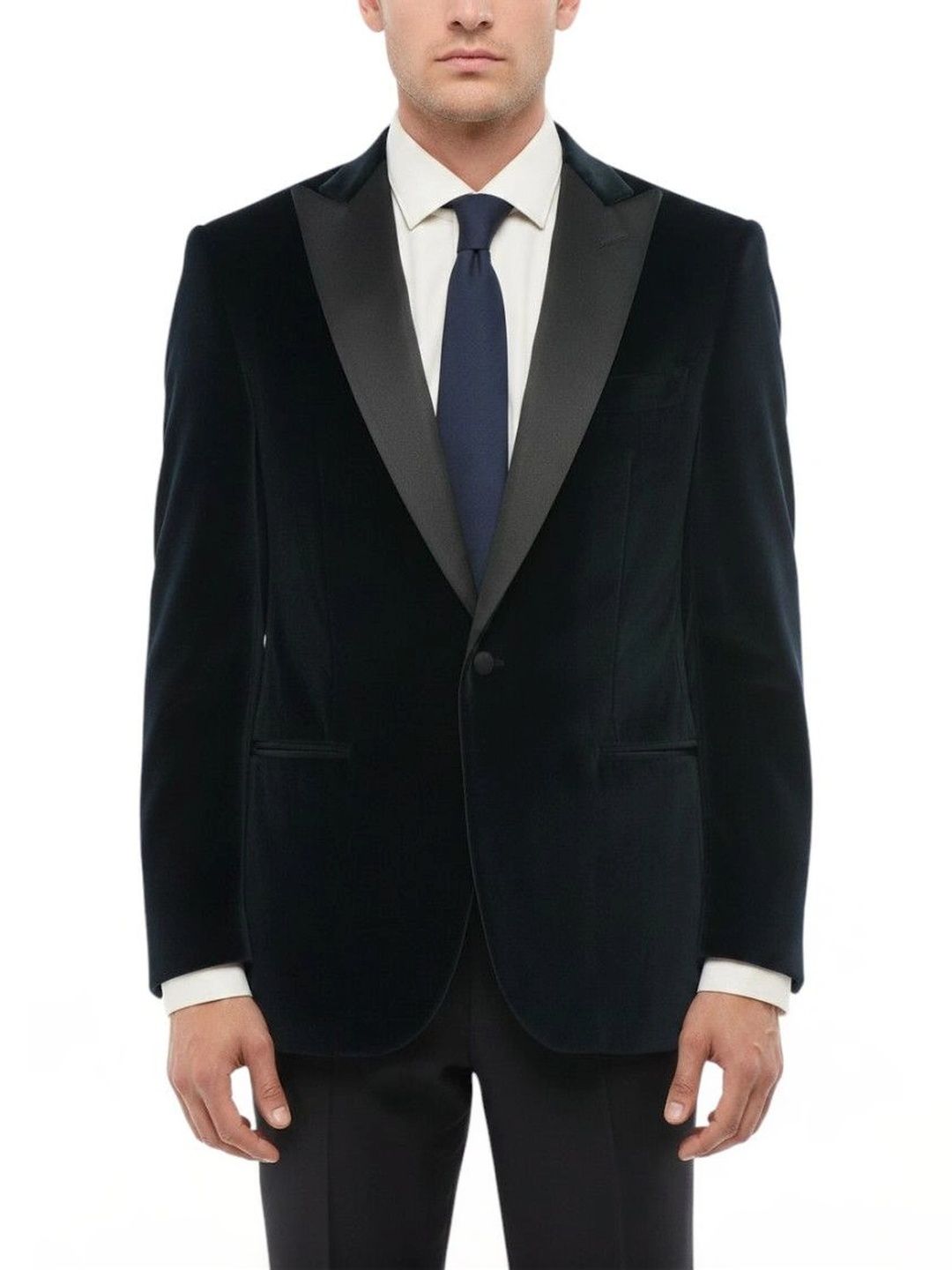 Corneliani Black Peaked Lapel Blazer-picture-44