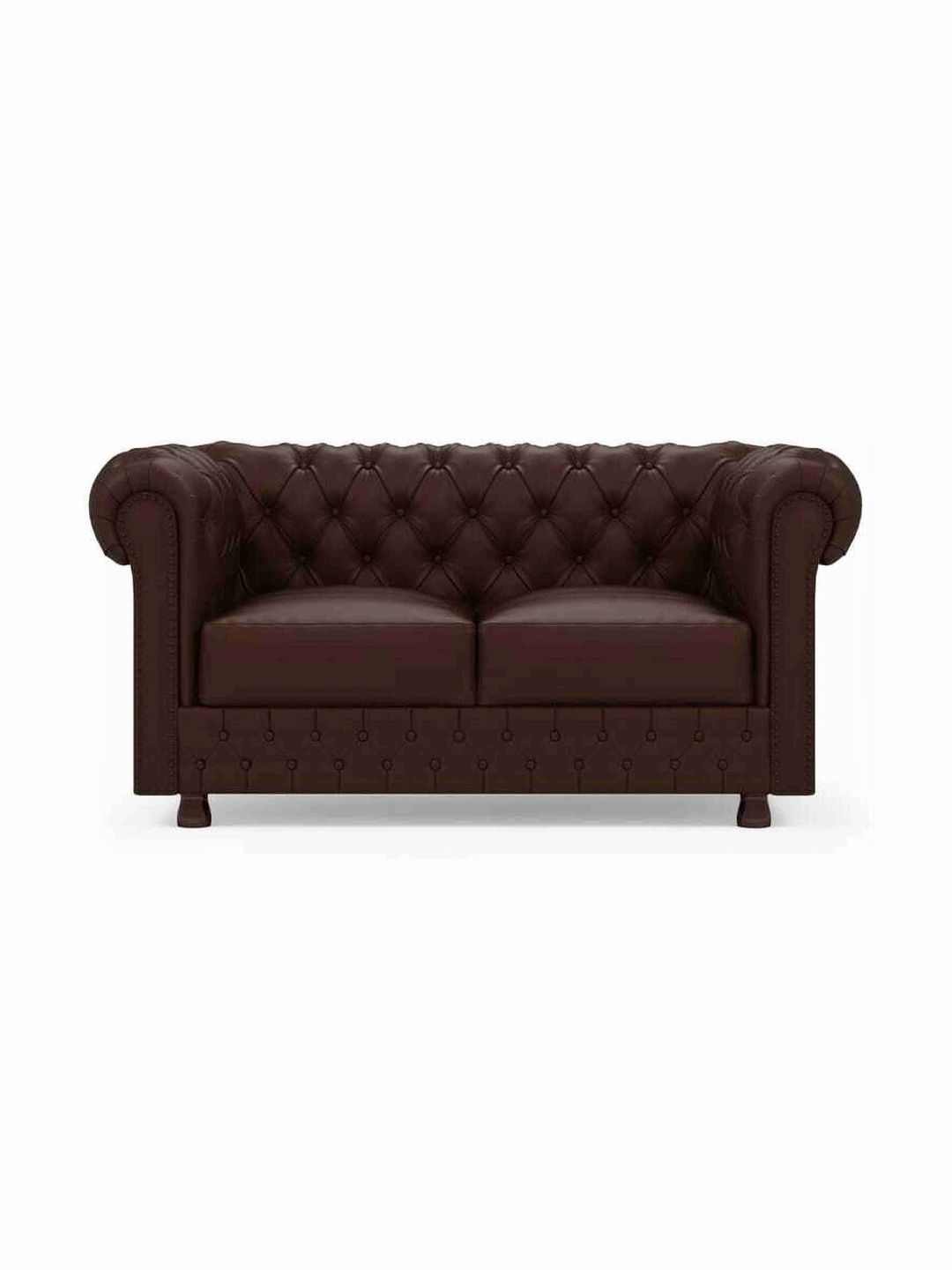 Soul craft Brown Wooden 2-Seater Sofa-image-6
