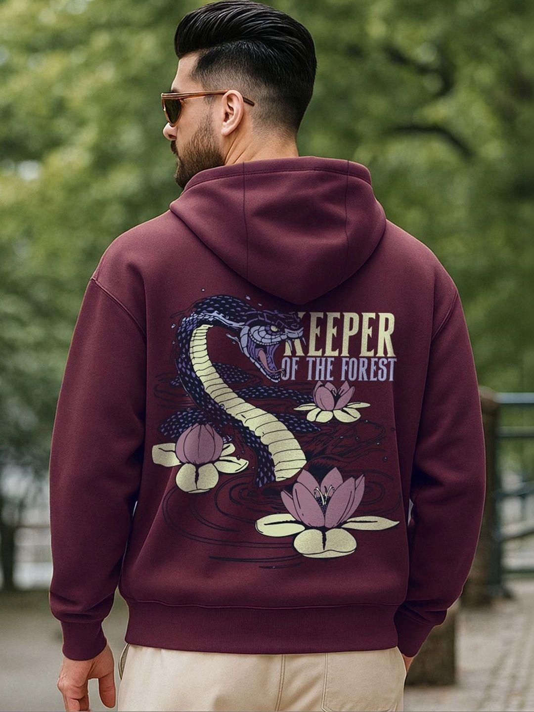 Bewakoof Men Printed Hooded Sweatshirt-picture-12