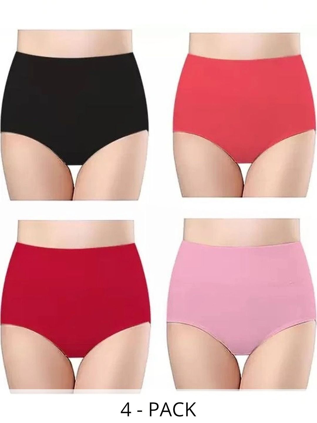 Bebron Women Pack of 4 Assorted Basic Briefs-picture-36