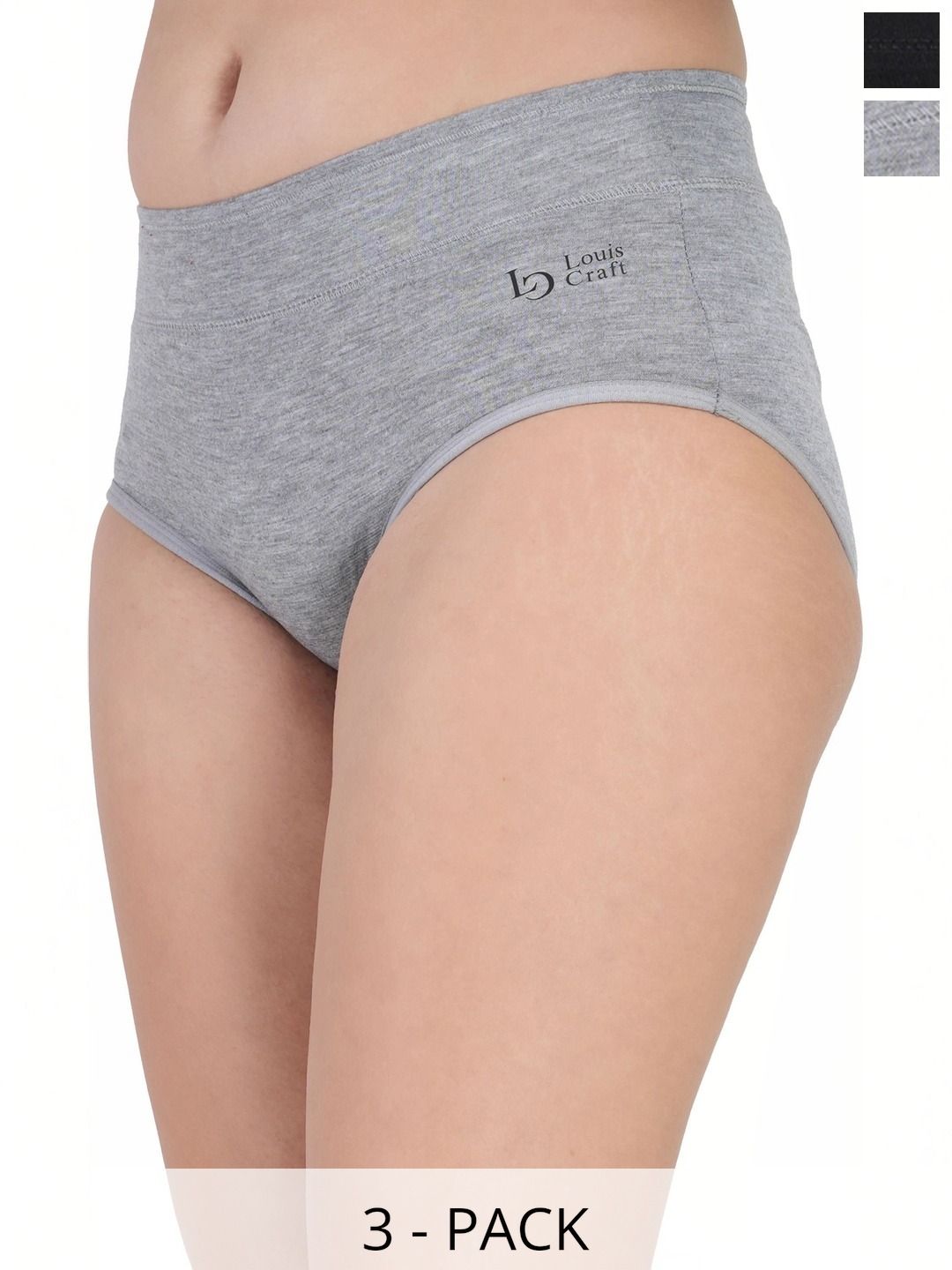 Bebron Women Pack of 3 Assorted Basic Briefs-picture-24