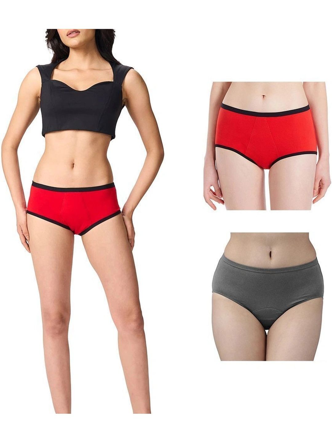 Bebron Women Pack of 2 Assorted Cotton Period Briefs-picture-21