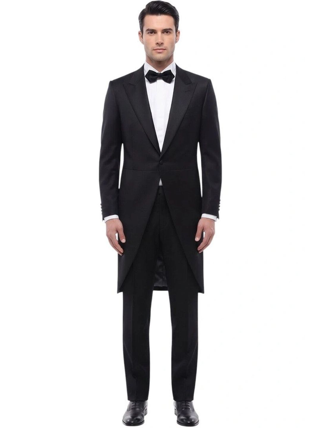 Corneliani Black Peaked Lapel Blazer-picture-37