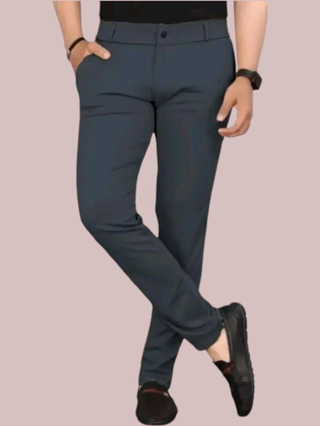 Nitya TrackP Men Smart Slim Fit Trousers-picture-19
