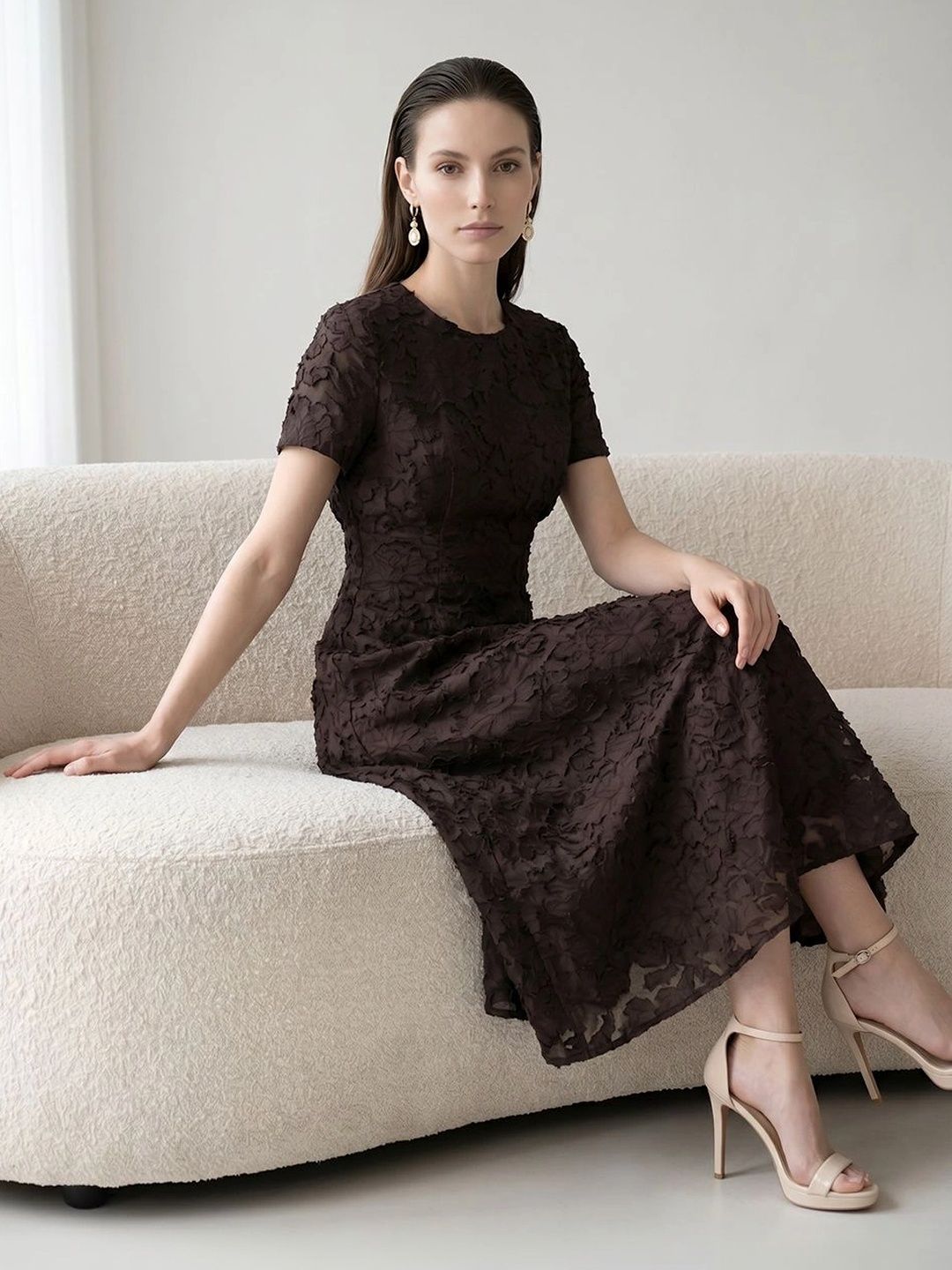 Vero Moda Ruffled Formal A-Line Midi Dress-picture-10
