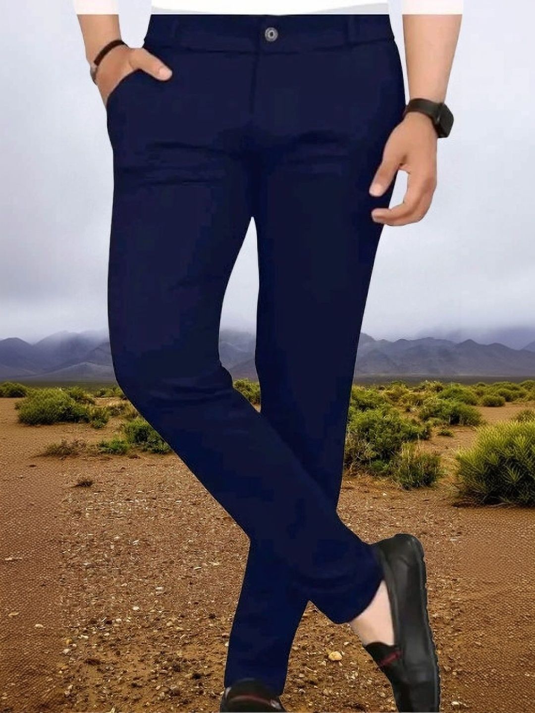 Nitya TrackP Men Smart Slim Fit Trousers-picture-48