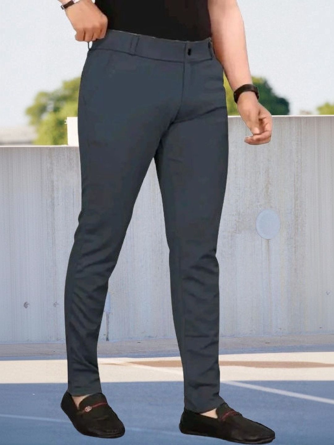 Nitya TrackP Men Smart Slim Fit Trousers-picture-24