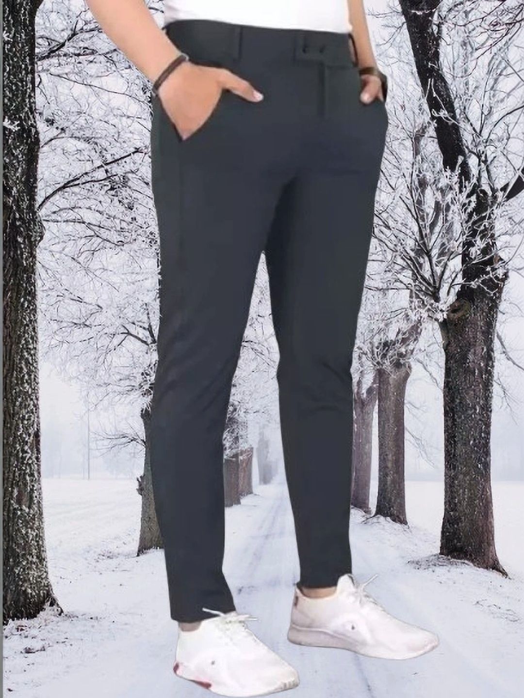 Nitya TrackP Men Smart Slim Fit Trousers-picture-51