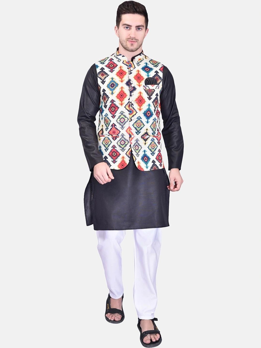 Moda Rapido Men Regular Pure Cotton Kurta with Pyjamas-picture-31