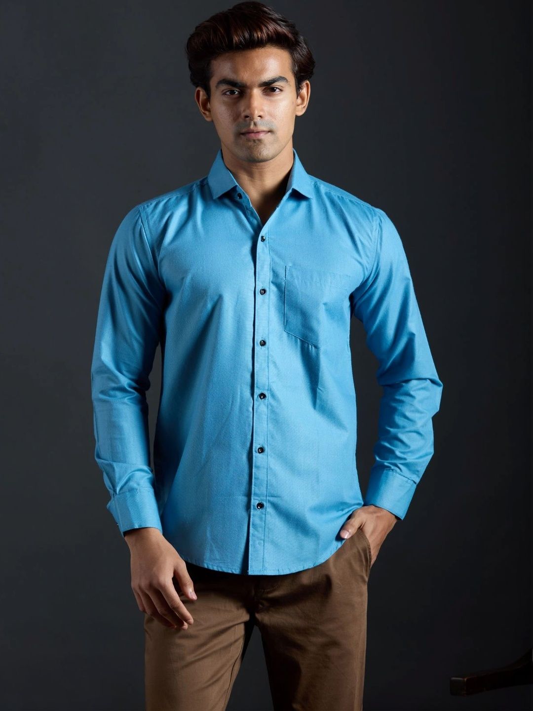 HERE&NOW Men Slim Fit Formal Shirt-picture-57