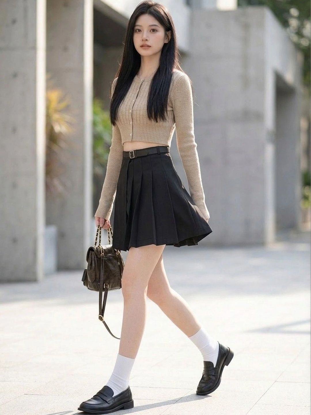 Suo Women Mini Flared Skirt-picture-32