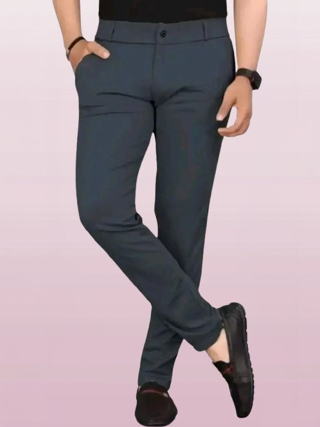 Nitya TrackP Men Smart Slim Fit Trousers-picture-27