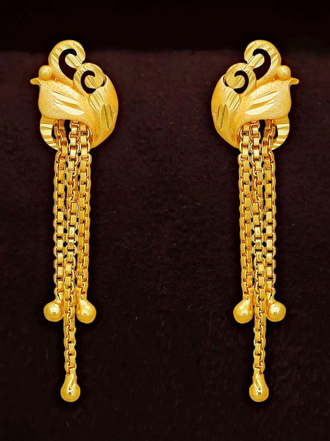 Drashti Collection Peacock Shaped Drop Earrings-picture-27