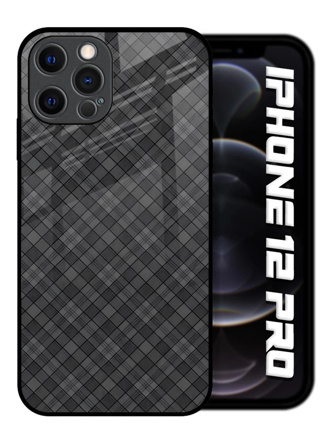 QRIOH Geometric Printed iPhone 12 Pro Back Case Mobile Accessories-picture-22
